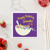 Serviette En Papier Cereal Bowl Enfants Slepover Anniversaire fête mig (En situation)