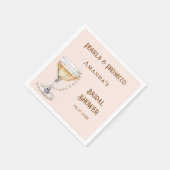 Serviette En Papier Cérémonie de mariage collier de perles roses prose (Coin)