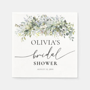 Serviette En Papier Cérémonie des Mariages floraux Eucalyptus Napkin