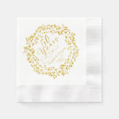 Serviette En Papier Cérémonie d'or du 50e anniversaire du Mariage pers (Devant)