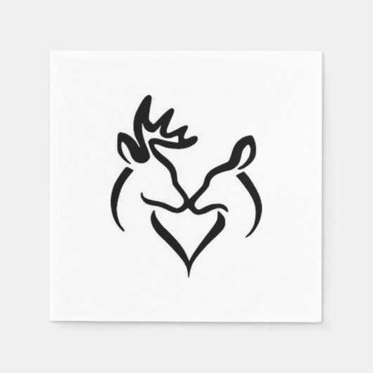 Serviette En Papier Cerf (Devant)