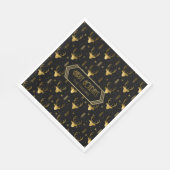 Serviette En Papier Cerf Antlers Motif de Noël Gold ID861 (Coin)