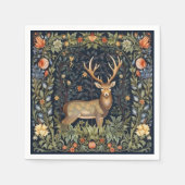 Serviette En Papier Cerf Art nouveau dans le jardin (Devant)