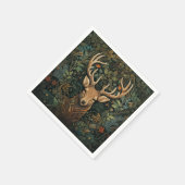 Serviette En Papier Cerf avec Antlers dans la Forêt Magique (Coin)