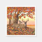 Serviette En Papier Cerf blanc en automne Nouvelle-Angleterre Couleurs (Devant)