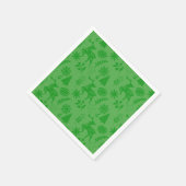 Serviette En Papier Cerf d'art populaire vert forêt (Coin)