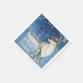 Serviette En Papier Cerf de Noël (Coin)