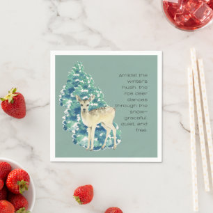 Serviette En Papier Cerf d'hiver dans la neige – Décoration de maison