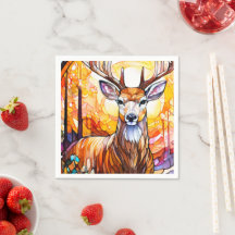Cerf en verre tendu