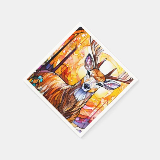 Serviette En Papier Cerf en verre tendu (Coin)