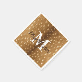 Serviette En Papier Cerf Rustique Fawn caché personnalisé (Coin)