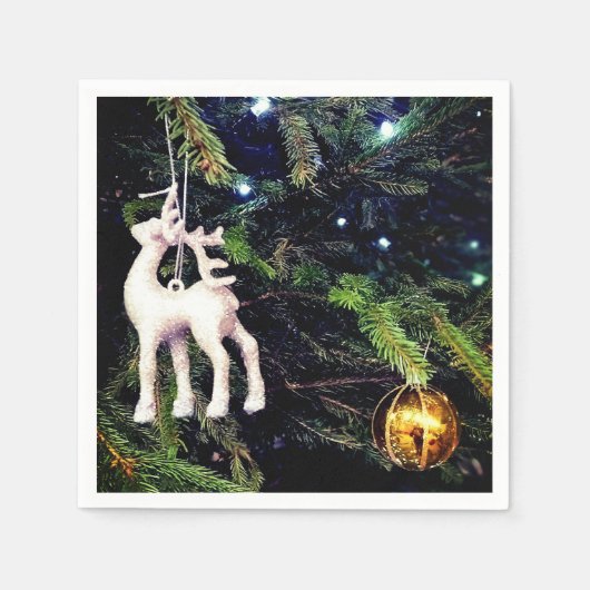 Serviette En Papier Cerf sur un arbre (Devant)