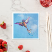 Serviette En Papier Cerf-volant dragon (En situation)