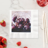 Serviette En Papier Cerise (En situation)