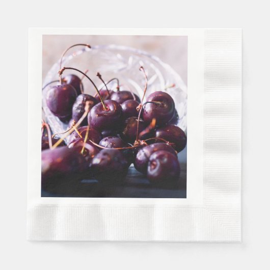Serviette En Papier Cerise (Devant)