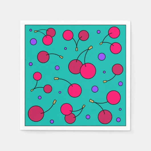 Serviette En Papier Cerise (Devant)
