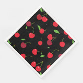 Serviette En Papier Cerise 2 (Coin)