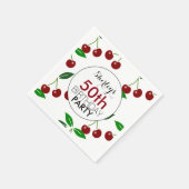 Serviette En Papier Cerise 50e Anniversaire Papier de fête Napkin (Coin)