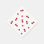 Serviette En Papier Cerise Cerises (Coin)