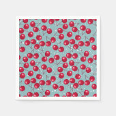 Serviette En Papier Cerise d'hiver. (Devant)