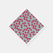 Serviette En Papier Cerise d'hiver. (Coin)