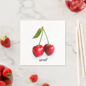 Serviette En Papier Cerise douce (En situation)