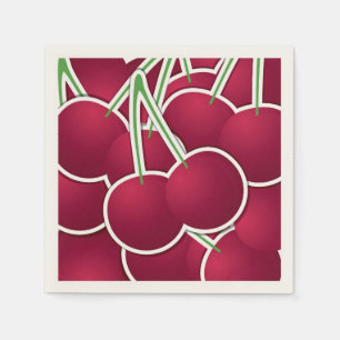 Serviette En Papier Cerise funky