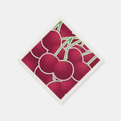 Serviette En Papier Cerise funky (Coin)
