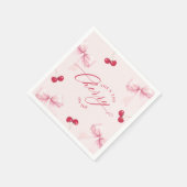 Serviette En Papier Cerise sur la Fête des mariées supérieure (Coin)