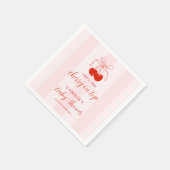 Serviette En Papier Cerise sur le Baby shower supérieur (Coin)
