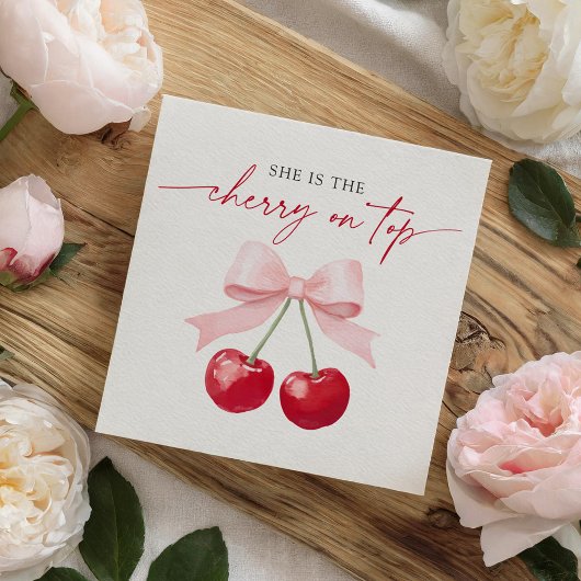 Serviette En Papier Cerise sur le Baby shower supérieur