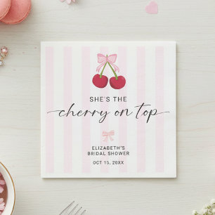 Serviette En Papier Cerise sur le dessus de la mariée Coquette Arc Ra