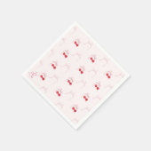 Serviette En Papier Cerise sur le dessus Pink Bow Anniversaire (Coin)