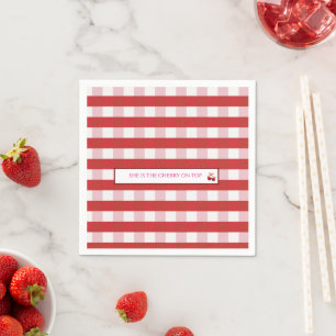 Serviette En Papier Cerise sur le gâteau Douce Élégance Douce Élégante