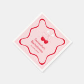 Serviette En Papier Cerise sur le gâteau, enterrement de vie de jeune (Coin)