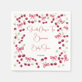 Serviette En Papier Cerise sur le haut du baby shower de coquette ruba (Devant)