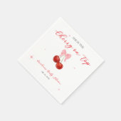 Serviette En Papier Cerise Unique sur Bébé sur prise (Coin)