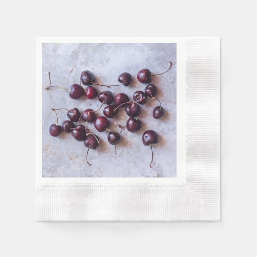 Serviette En Papier Cerises (Devant)