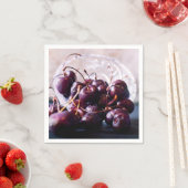 Serviette En Papier Cerises (En situation)