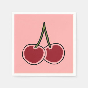 Serviette En Papier Cerises