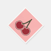 Serviette En Papier Cerises (Coin)
