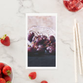 Serviette En Papier Cerises (En situation)