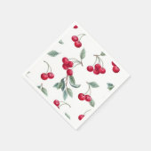 Serviette En Papier Cerises (Coin)