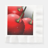 Serviette En Papier Cerises avec gouttes de ragoût (Devant)