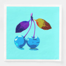 Cerises bleues vives