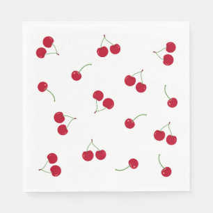 Serviette En Papier Cerises Cerises