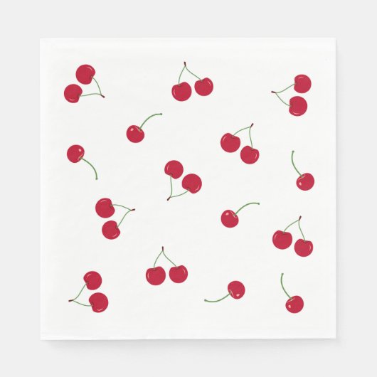 Serviette En Papier Cerises Cerises (Devant)