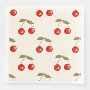 Serviette En Papier Cerises d'été