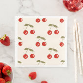 Serviette En Papier Cerises d'été (En situation)