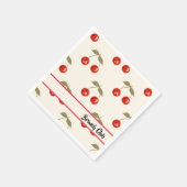 Serviette En Papier Cerises d'été (Coin)